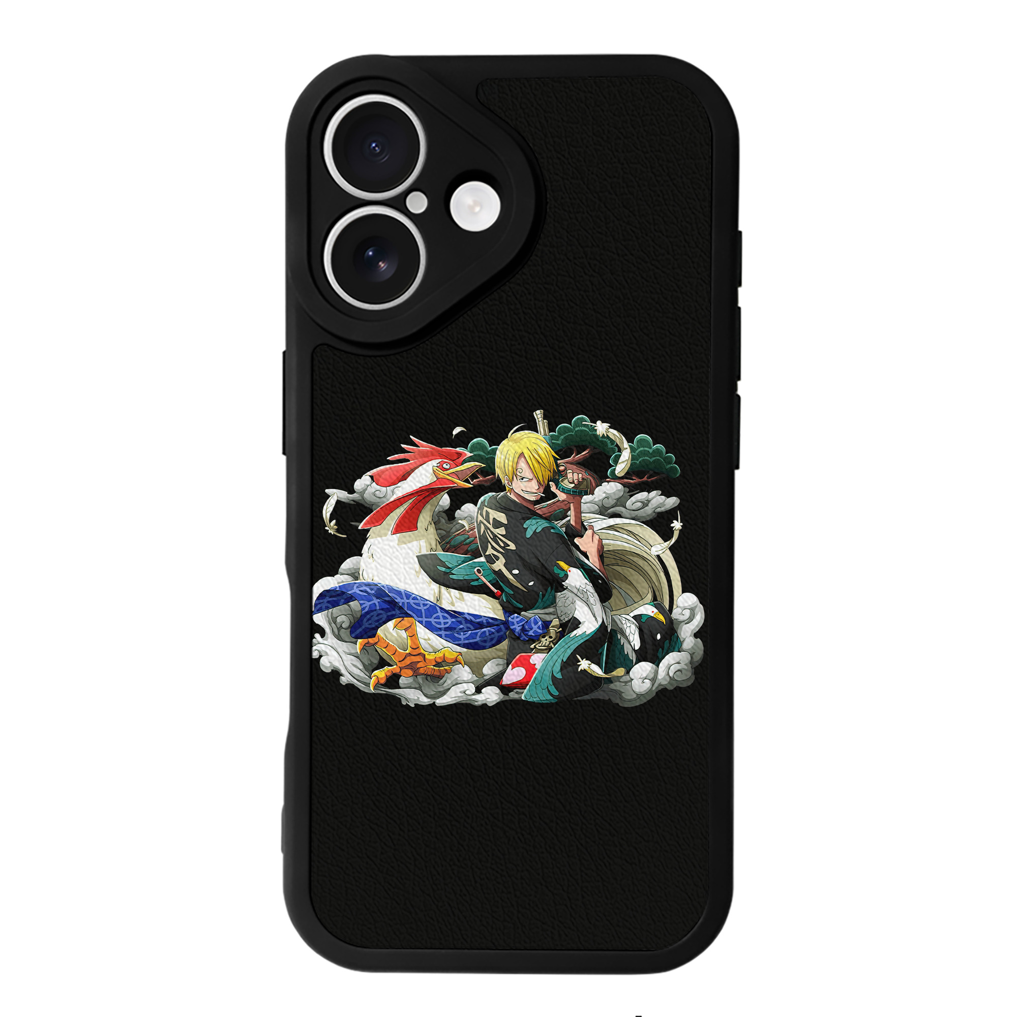（画像用） ワンピース サンジ ONE PIECE Sanji 【iPhone 16シリーズ対応】シリコンスマホケース（レザー調） 材質：シリコン
